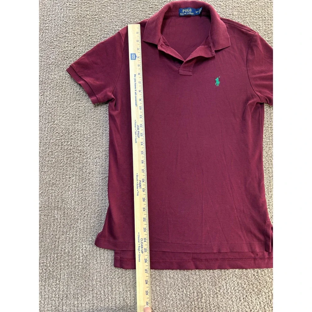 Polo Ralph Lauren Mens Small Burgundy Maroon Short Sleeve Pony Logo Polo Shirt